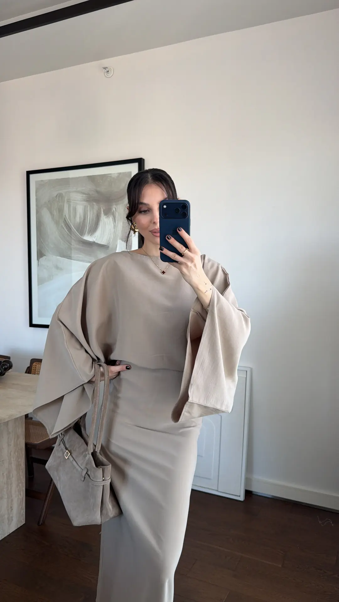 YARASA KOL KUŞAKLI ELBİSE - ÇAĞLA YEŞİLİ