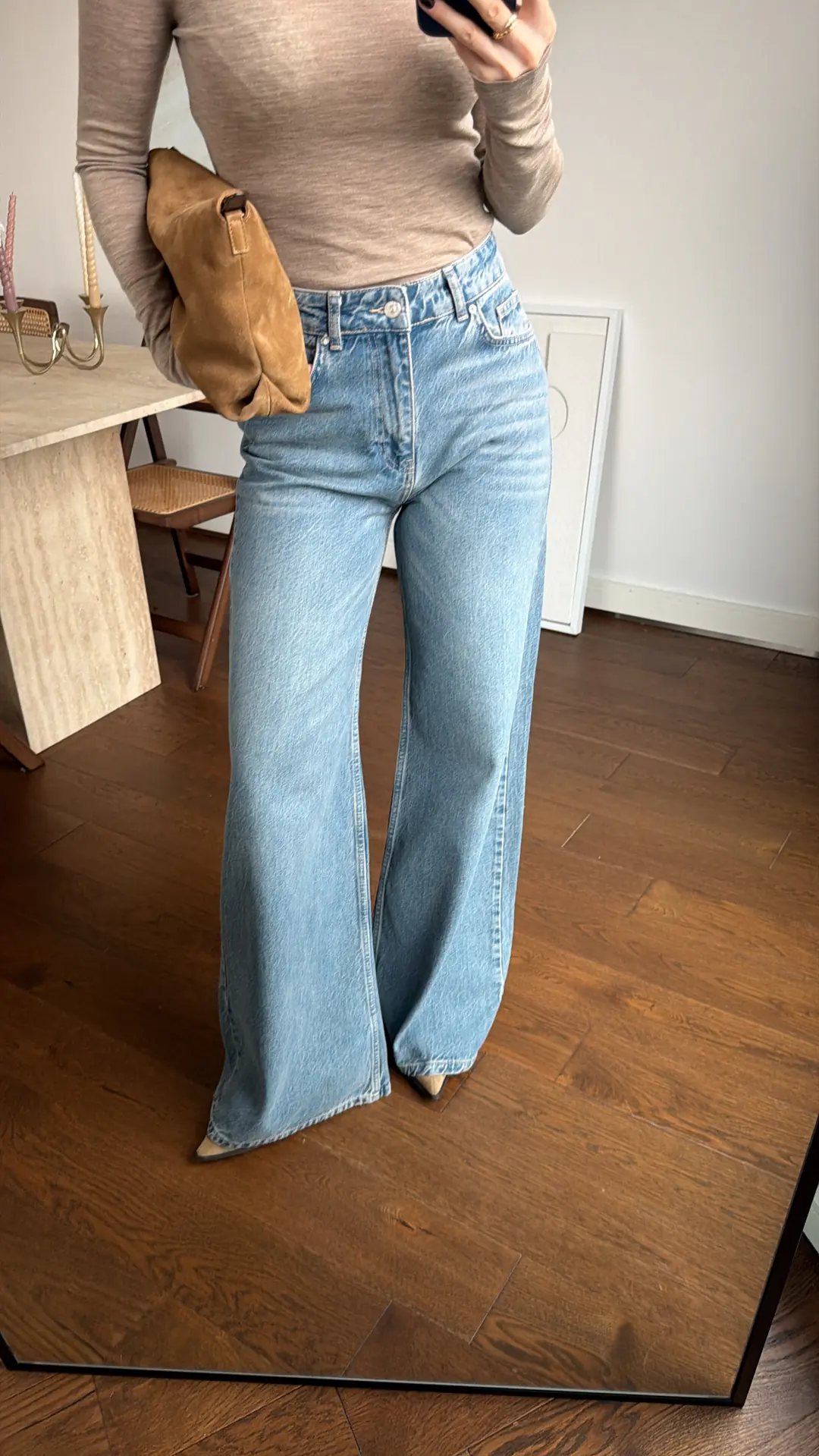 BUZ MAVİ WIDE LEG JEAN